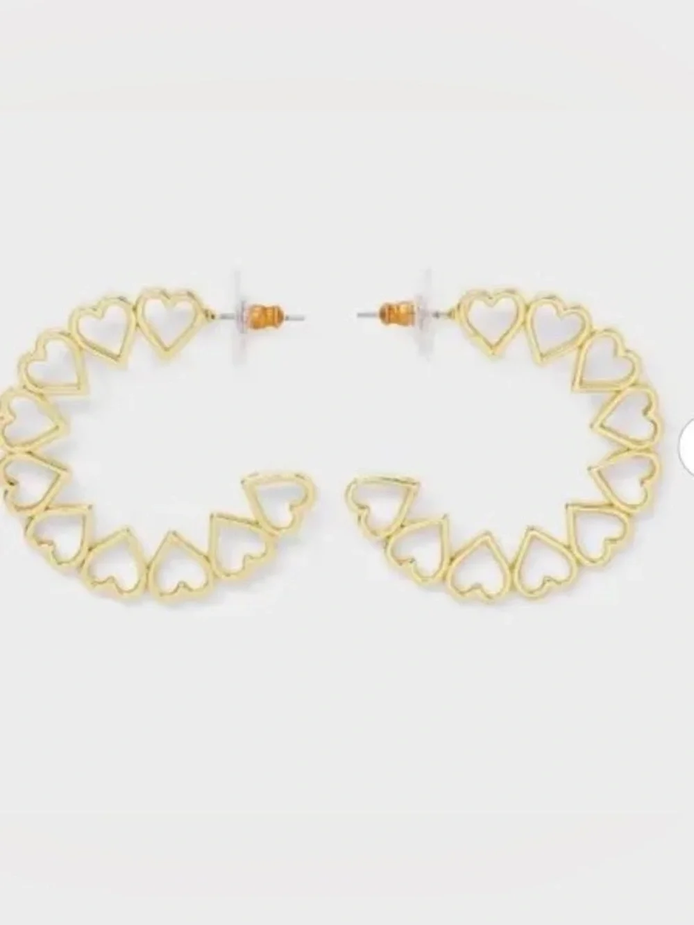Sugarfix By Baublebar Golden Intentions Heart Outline Hoop Earrings